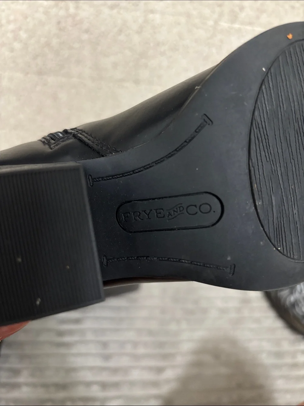 FRYE AND CO. Black Over-the-Knee Leather Riding Boots